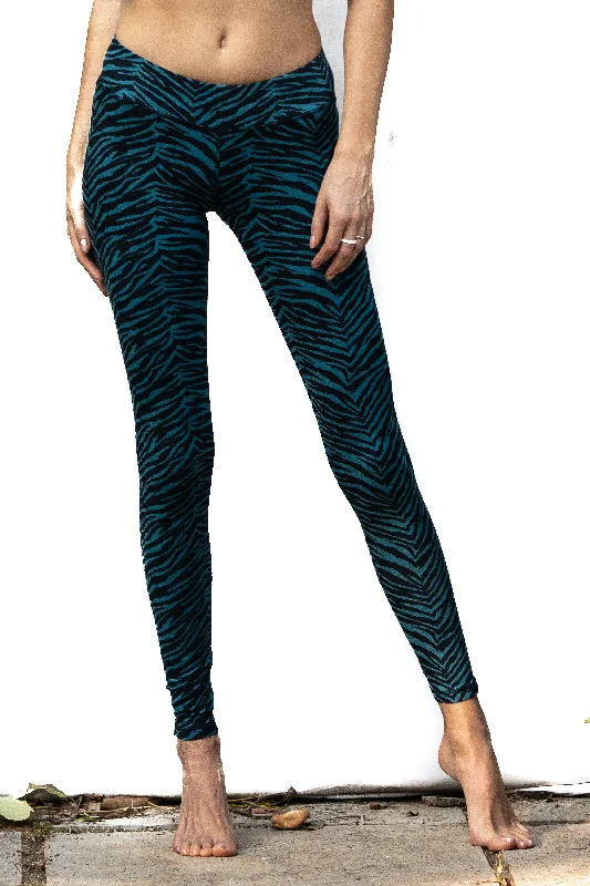 Zebra Leggings - Tosca Black