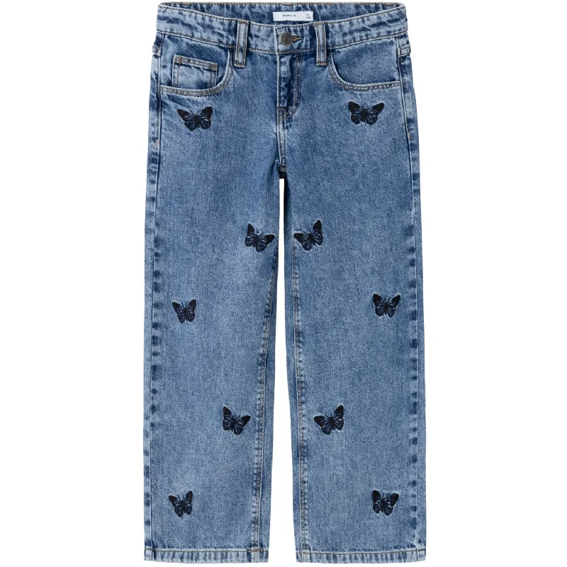 Name It Medium Blue Denim Bella Wide Jeans