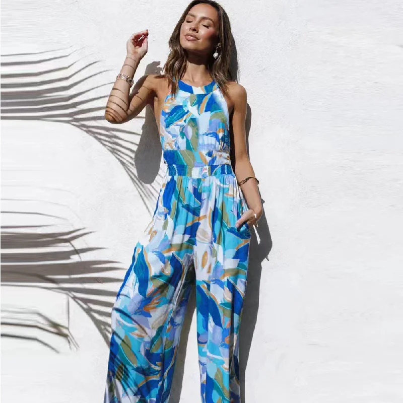 Sexy Summer Beach Loose Jumpsuits