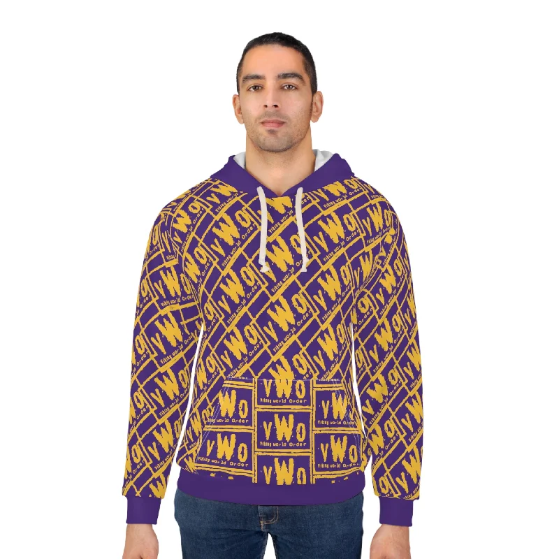 Unisex Pullover Hoodie - Purple/Gold - VWO (Framed)