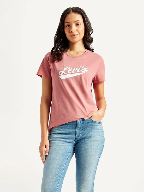 Women's Brand Logo Crew Neck T-shirt