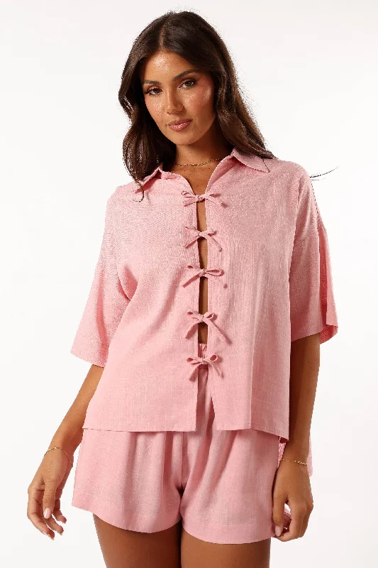 Stanley Short Sleeve Top - Pink