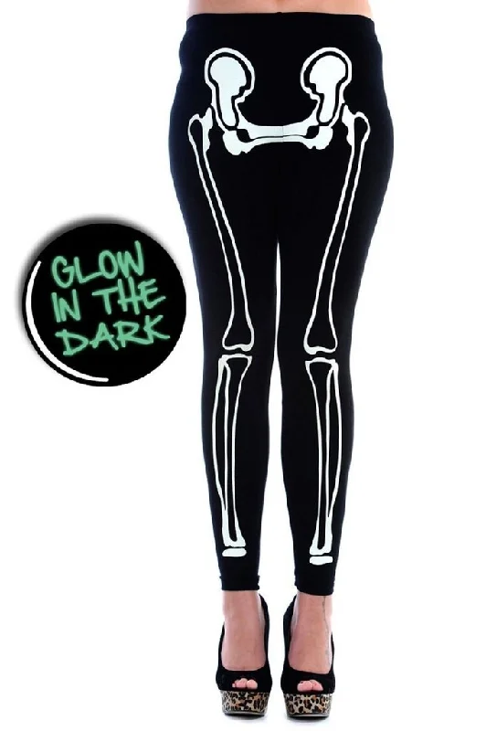 Glow In The Dark Skeleton Leggings