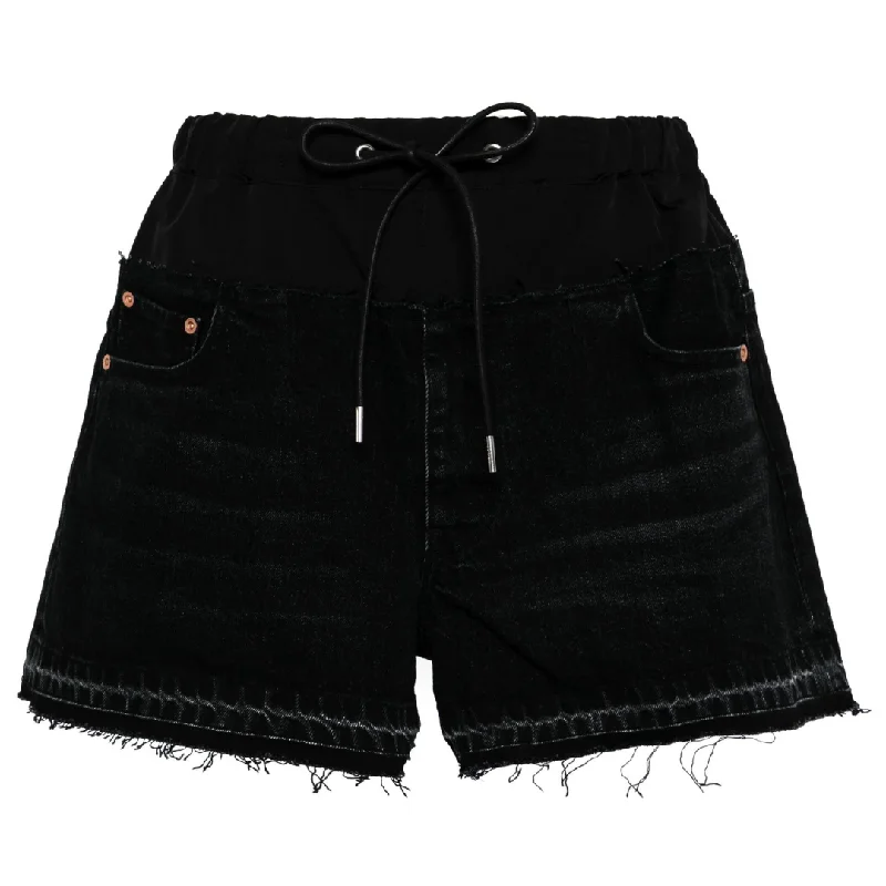 Drawstring Denim Short