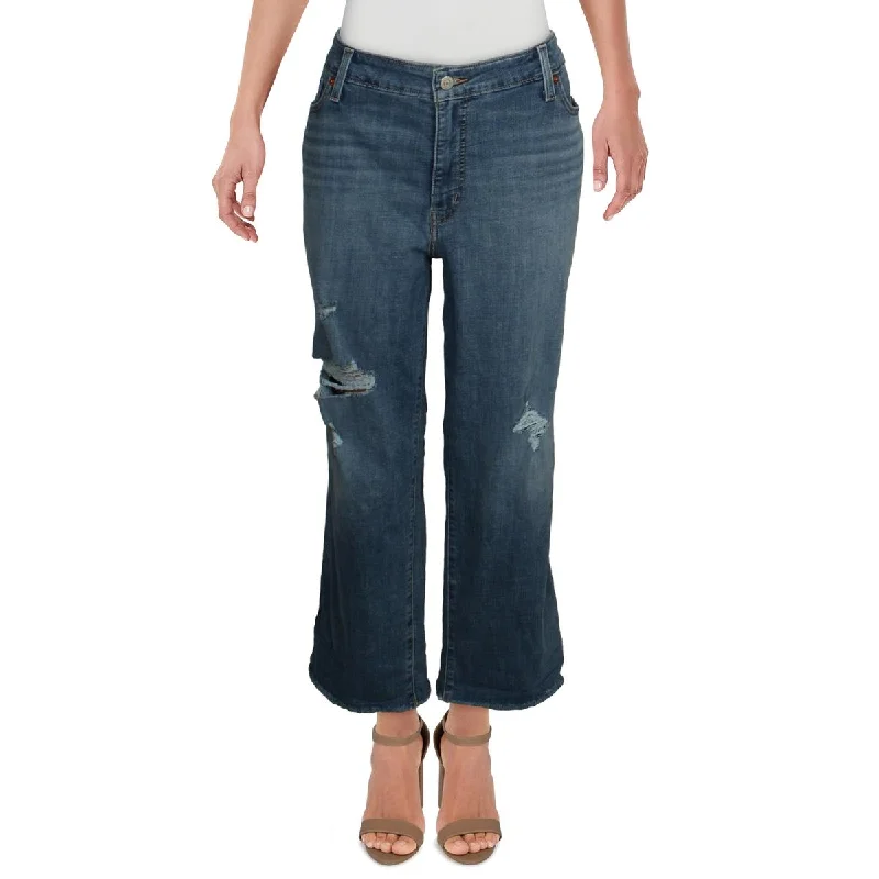 Levi's Womens Plus Destroyed Tapered Boyfriend Jeans