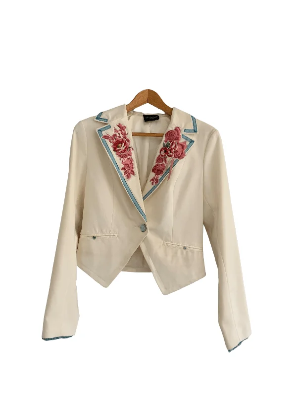 Just Maude Single Breasted Jacket Cream UK Size 10