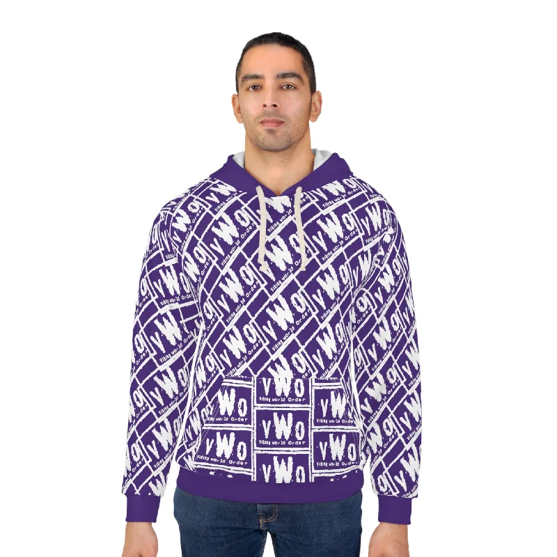 Unisex Pullover Hoodie - Purple/White - VWO (Framed)