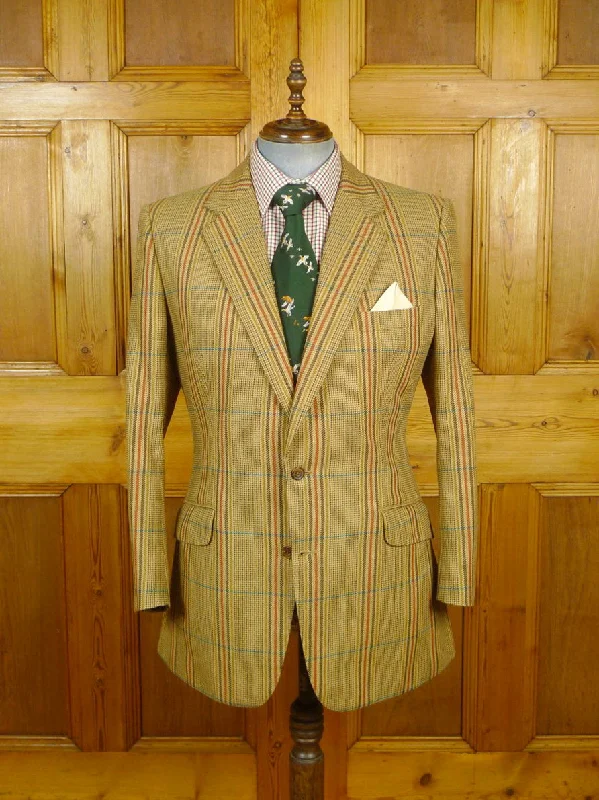 23/0621 benson & clegg 2013 bespoke tailored sporting check tweed jacket 42 regular to long