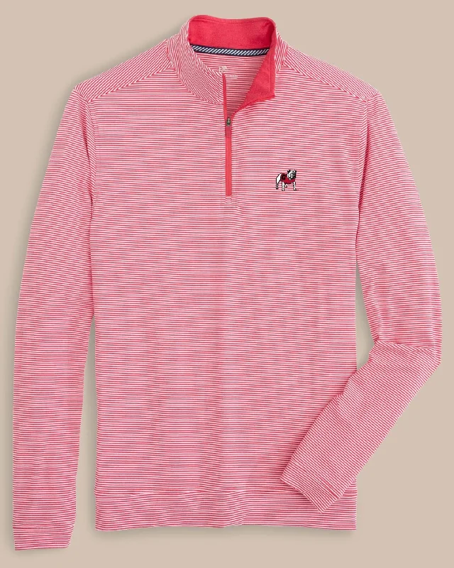 Georgia Bulldogs Cruiser Micro-Stripe Heather Quarter Zip