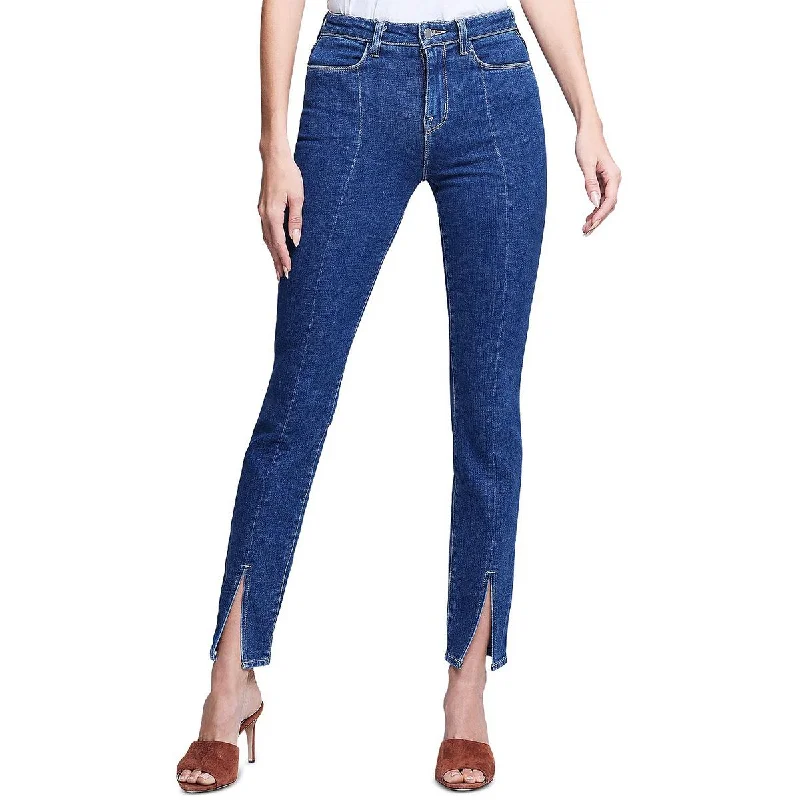 L'Agence Womens Seamed High Rise Ankle Jeans