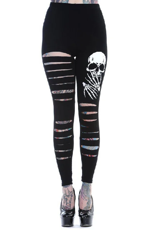 Slashed Skull Leggings