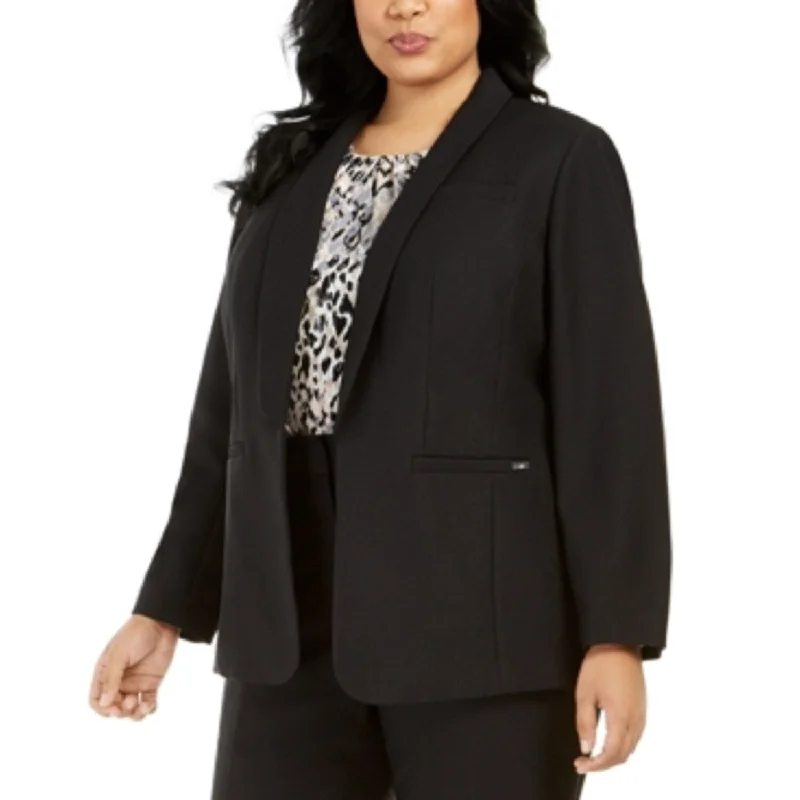 Calvin Klein Women's Parker Twill Blazer Black Size 16