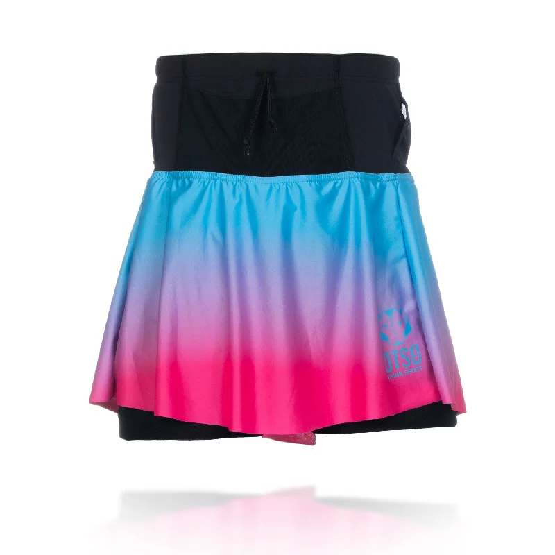 Running Skirt Light Blue & Fluo Pink