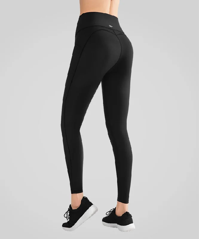 Power High Waisted Drawstring Running Leggings 25"| Women's High Support Leggings