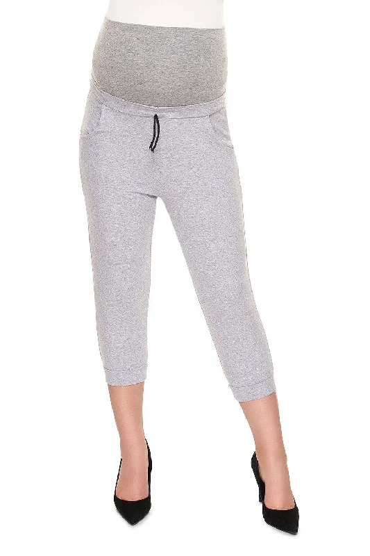 Ribbed Maternity Crop Pants PeeKaBoo