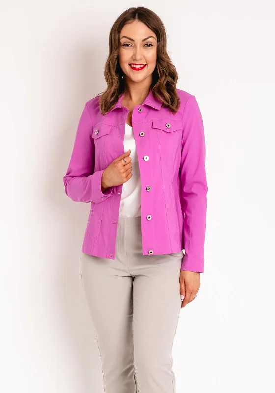 Robell Happy Denim Effect Jacket, Violet