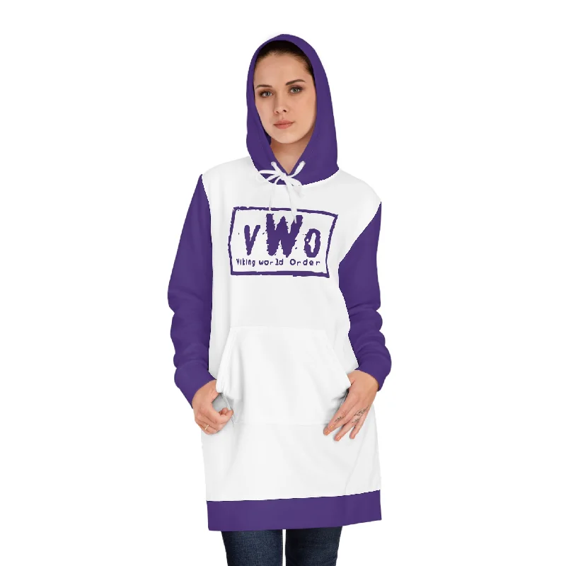 Hoodie Dress - White/Purple - VWO (Framed)