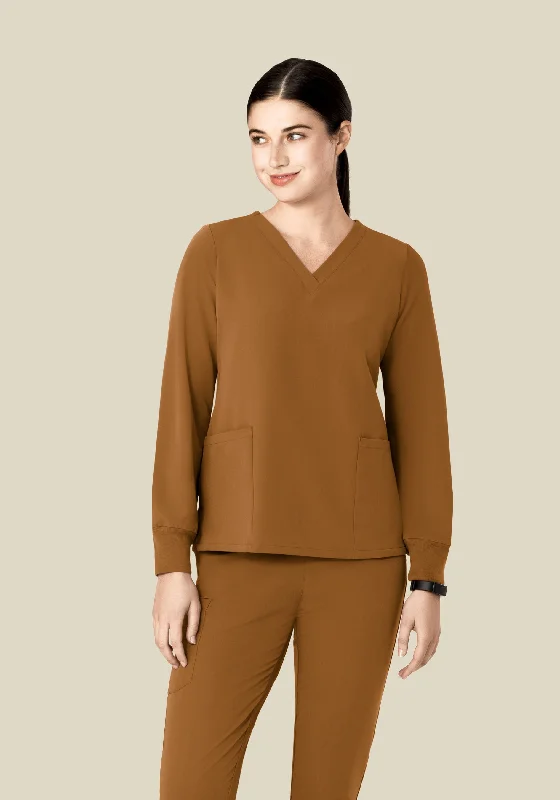 Long Sleeve 6 Pocket Top Camel