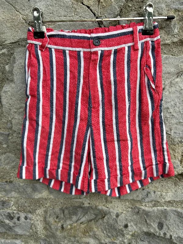 Red stripy shorts 5-6y (110-116cm)