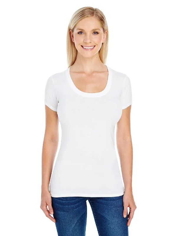 Threadfast Apparel Ladies Spandex Short Sleeve Scoop Neck Tee