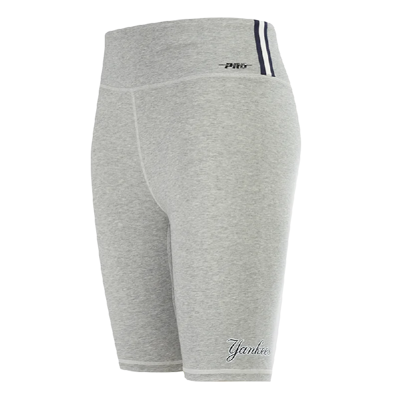 MLB NEW YORK YANKEES CLASSIC WOMEN'S BIKE SHORT (HEATHER GREY)