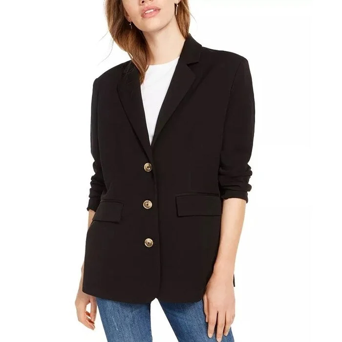 Kit & Sky Women's Oversized Long Sleeve Blazer Black Size Small