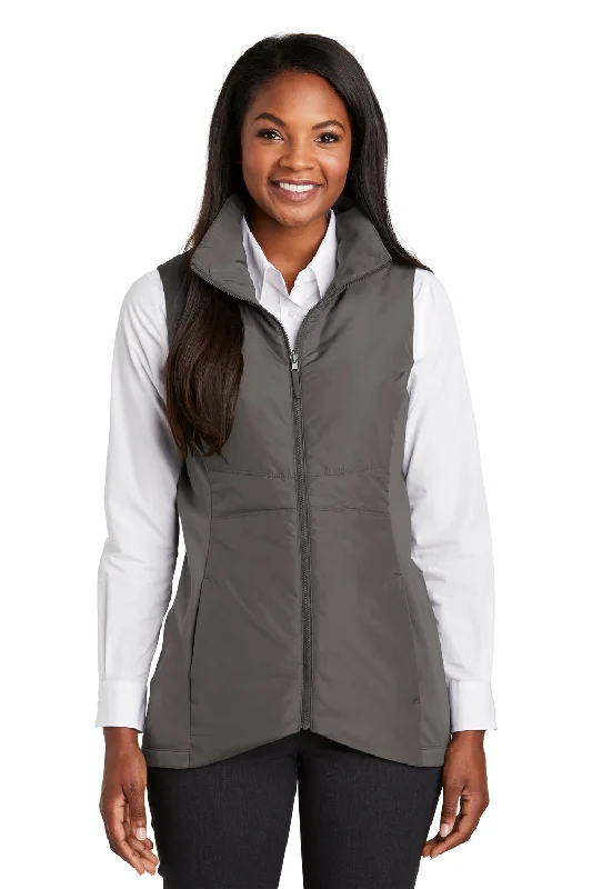 Port Authority Womens Collective Wind & Water Resistant Full Zip Vest - Graphite Grey