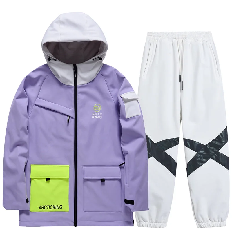 Purple + White