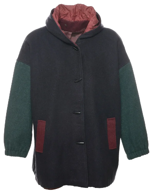 Hooded Wool Coat - XXL