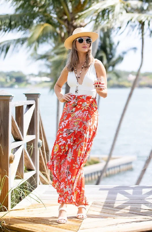 La Playa Skirt / Deep Orange