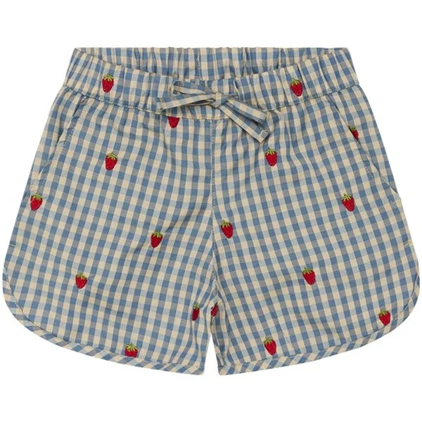 Flöss Polly Shorts Berry/Blue Gingham