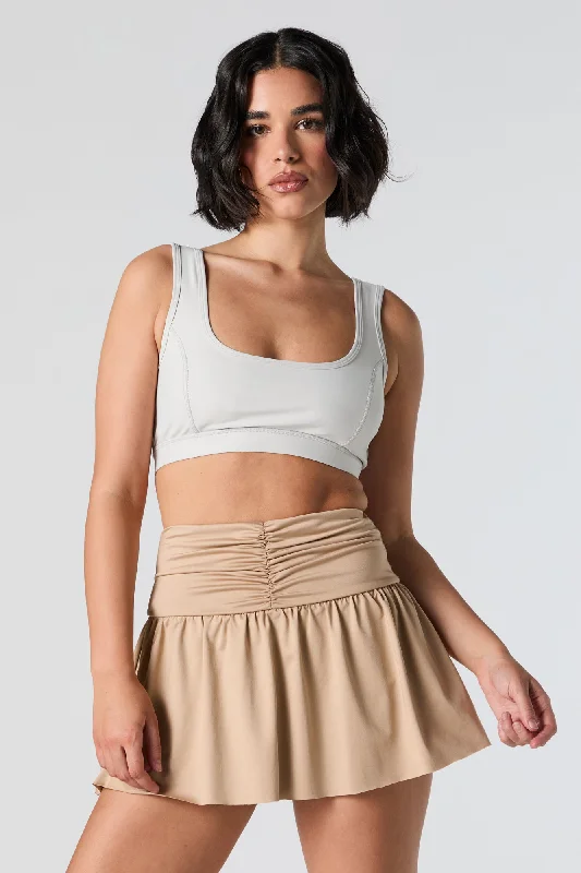 Active Ruched Skort with Phone Pocket