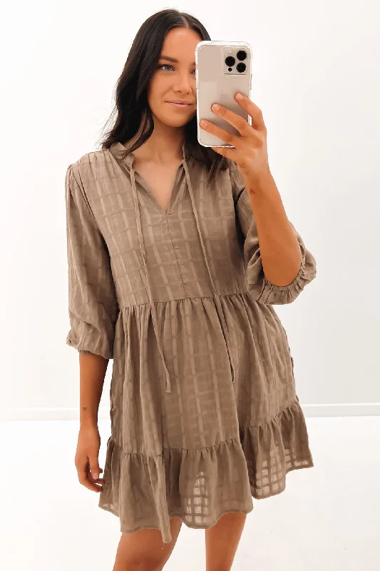 Amarie Mini Dress Tan