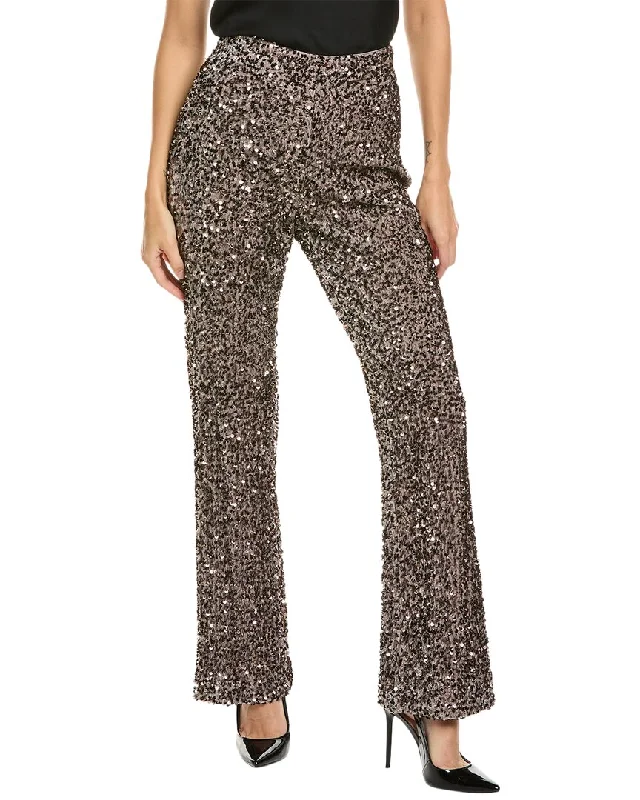 Badgley Mischka Sequin Velvet Bootleg Pant