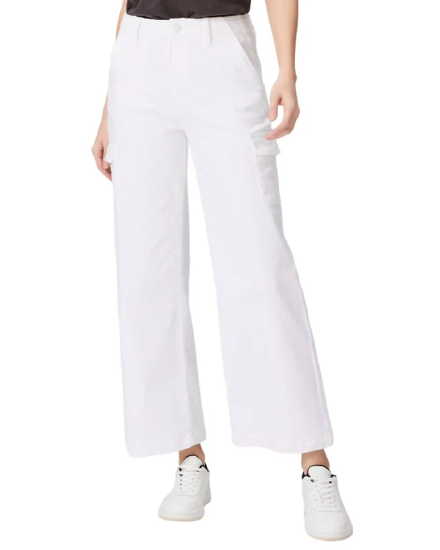 Carly Cargo Pant In Crisp White