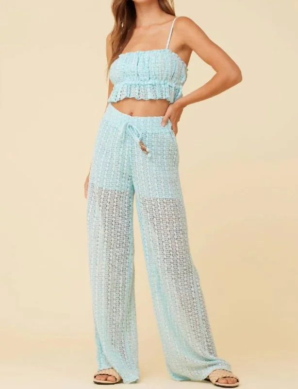 Crochet Pants In Blue