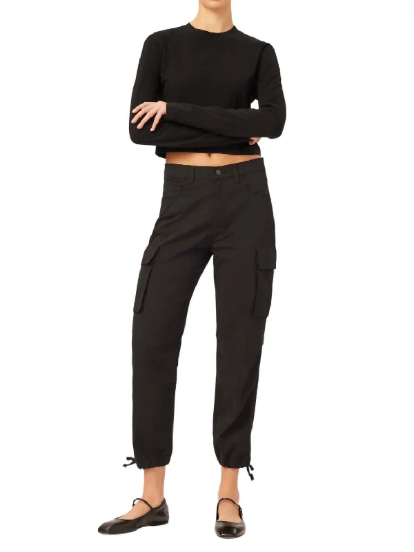 Gwen Cargo Jogger In Black