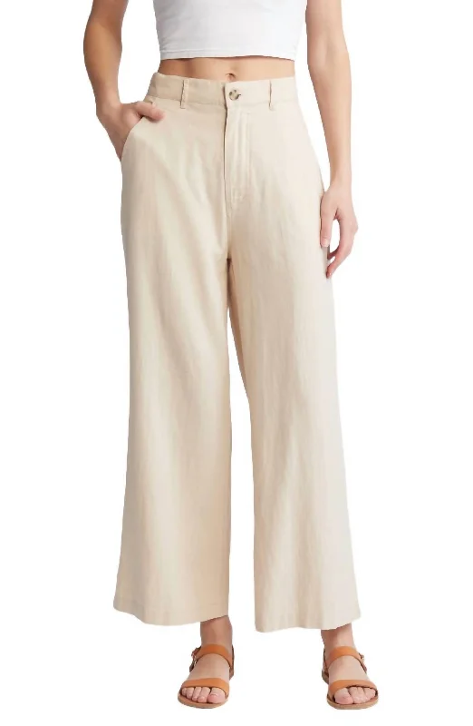 Linen Jude Trouser In Sand