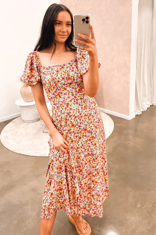 Lucia Midi Dress Floral