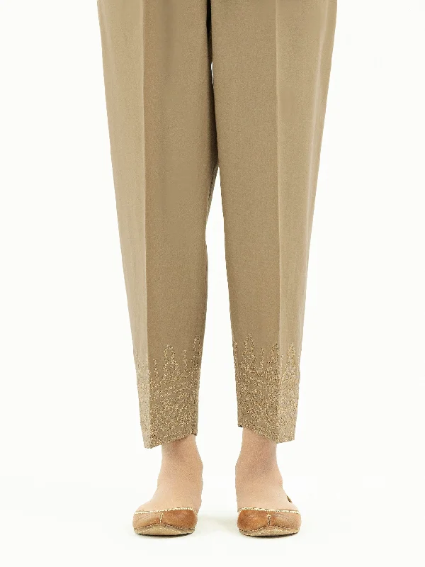 Embroidered Cambric Trousers(Pret)