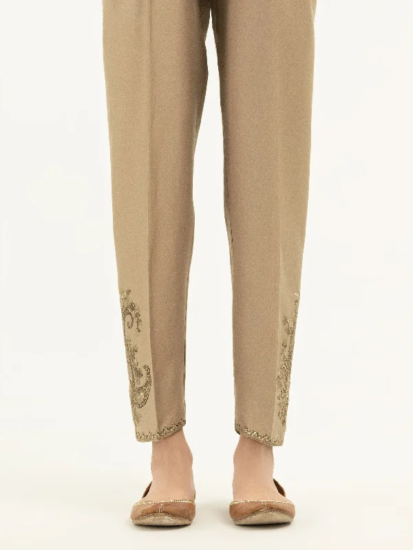 Embroidered Satin Trousers(Pret)