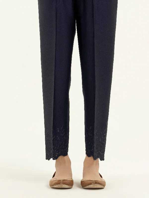 Embroidered Satin Trousers(Pret)