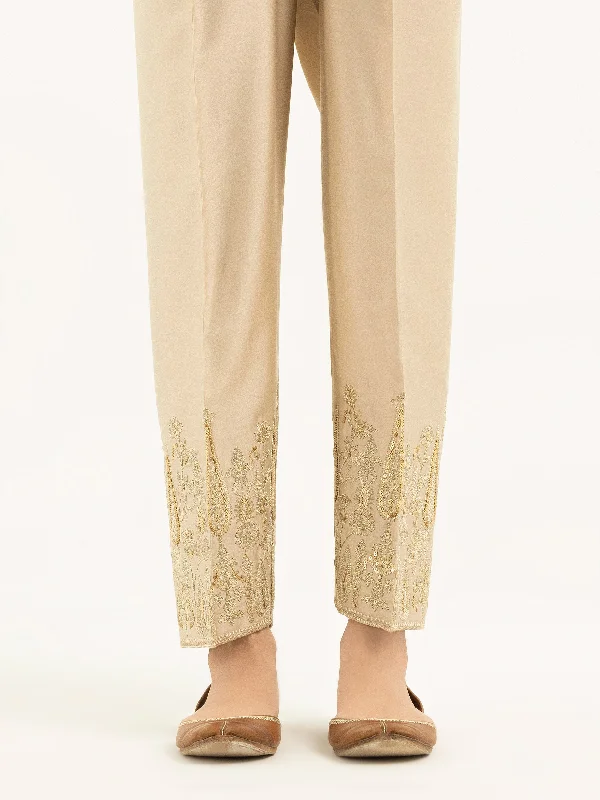 Embroidered Satin Trousers(Pret)