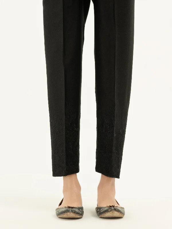 Embroidered Satin Trousers(Pret)