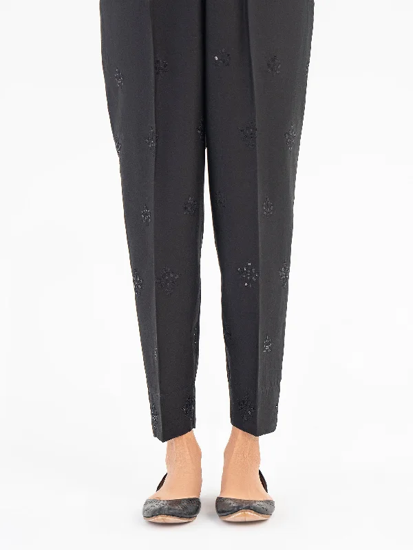 Embroidered Winter Cotton Trouser(Pret)