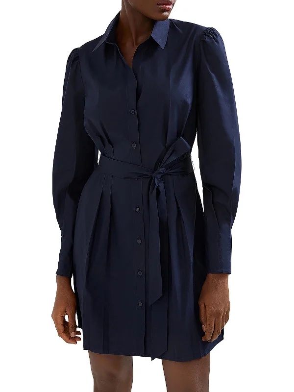 Rhodes Womens Cotton Button Down Shirtdress