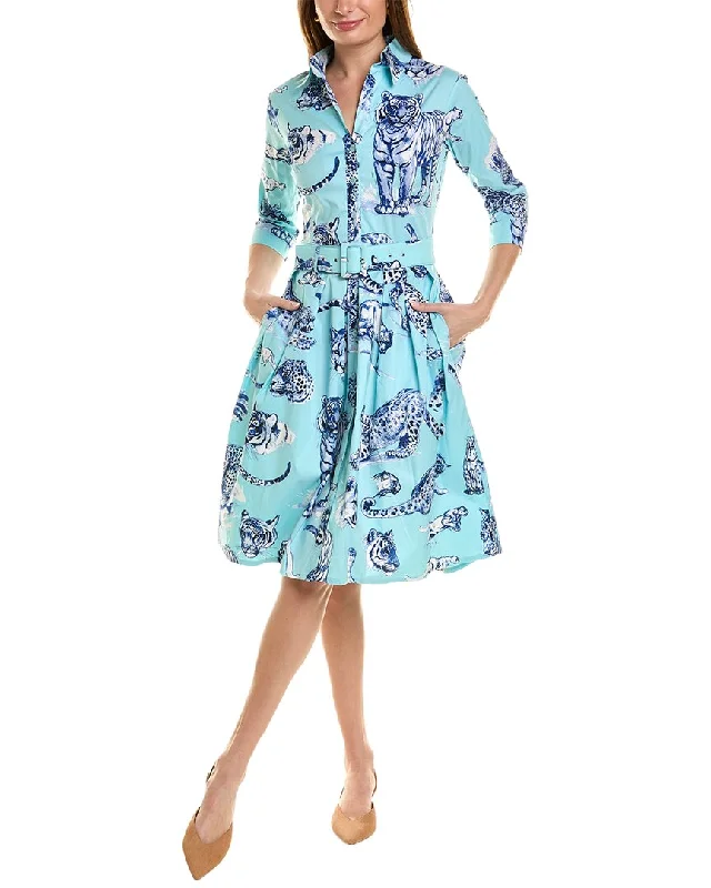 Samantha Sung Audrey 1 3/4-Sleeve Shirtdress