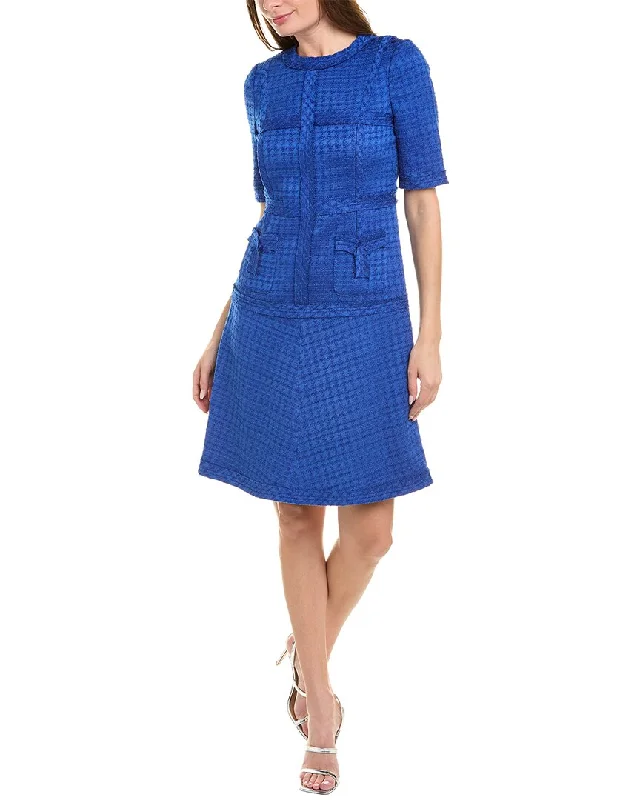 Teri Jon by Rickie Freeman Tweed A-Line Dress