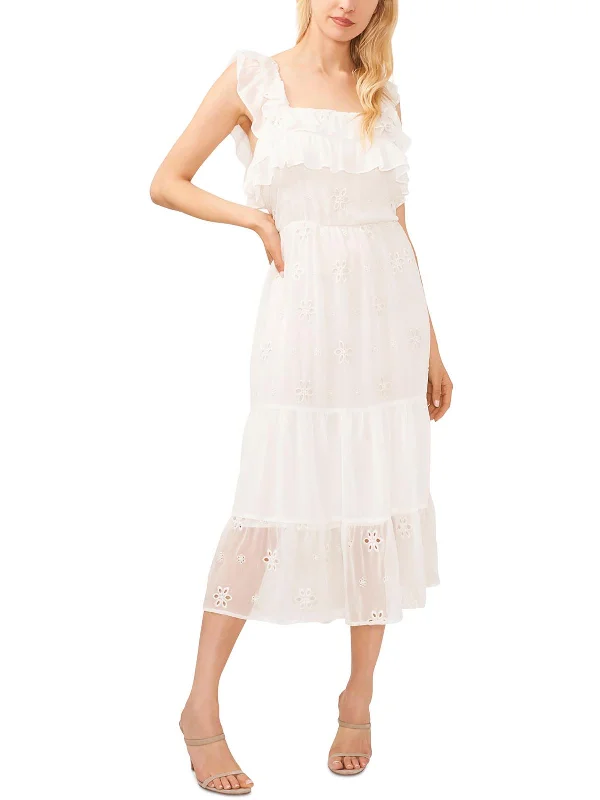 Womens Ruffled Long Maxi Dress